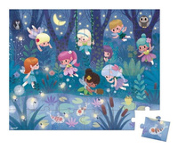 Puzzle w walizce Wróżki i lilie wodne 36 elementów Janod J02649 