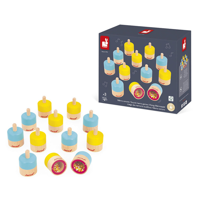 Gra memory dźwiękowe sensoryczne Janod J05309 Memory dla dzieci