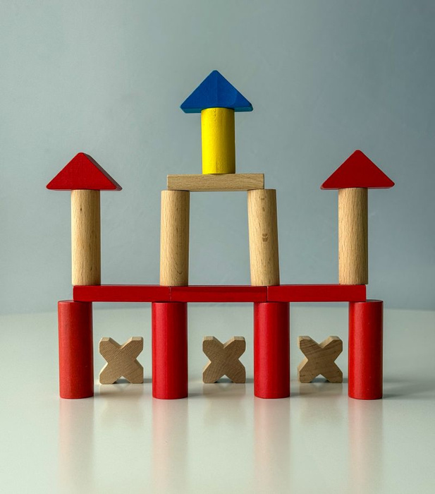 Klocki drewniane zestaw 300 elementów Mumbee 53324