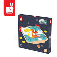 Układanka drewniana magnetyczna z tablicą Uczę się kolorów J05321-Janod