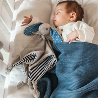 DouDou Kocyk Przytulanka Króliczek - szary whisb123-Friends of Whisbear®, prezent dla niemowlaka