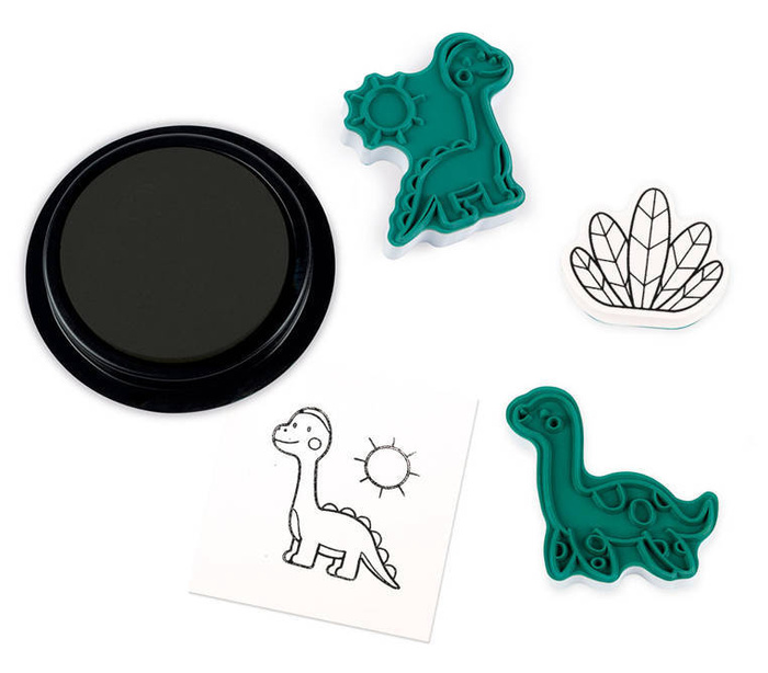 Zestaw kreatywny Stempelki Dinozaury 15 szt. Janod J07721