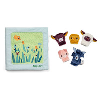 Książeczka aktywizująca Młode zwierzątka Lilliputiens 83856 z mini-pacynkami Farma dla niemowląt