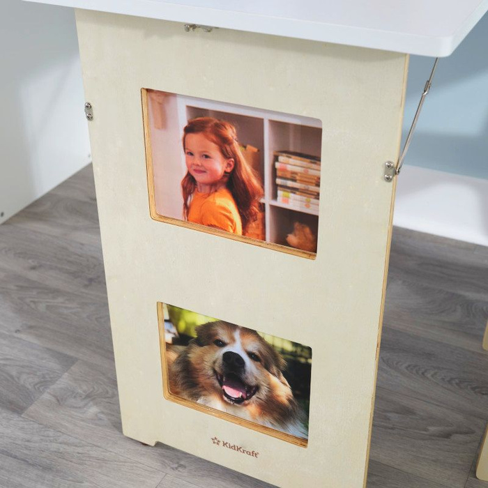 Składane ścienne drewniane biurko dla dzieci z krzesłem Arches KidKraft KK20152