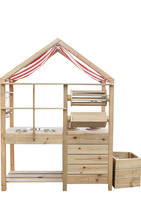 Drewniana Kuchnia Outdoor z daszkiem i akcesoriami CLASSIC WORLD EDU CW54587 Mały kucharz do kreatywnej zabawy