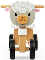 Drewniany rowerek jeździk dla dzieci 4-kołowy Owieczka Bigjigs 36058