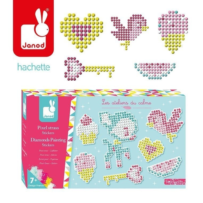 Zestaw kreatywny Cudowne kryształki Naklejki 7+, Janod J07884
