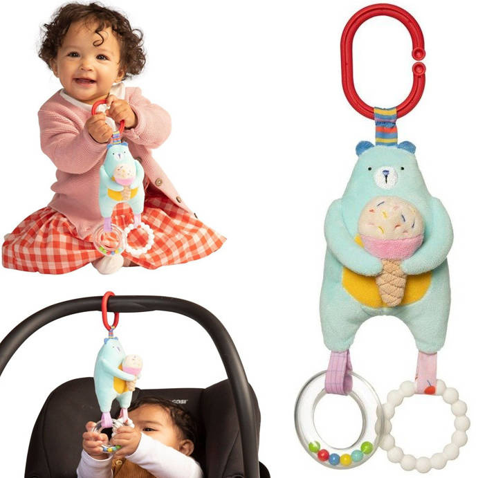 Zawieszka do wózka Niedźwiedź Cherry Blossom 159730-Manhattan Toy, zabawki dla niemowląt