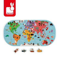 Puzzle do kąpieli Mapa świata 28 elementów 3+, Janod J04719