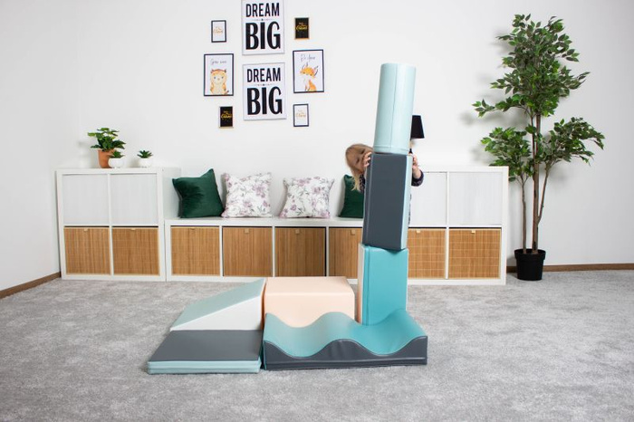 Klocki piankowe IGLU Soft Play Discoverer pastelowy SET_34_02 domowy plac zabaw