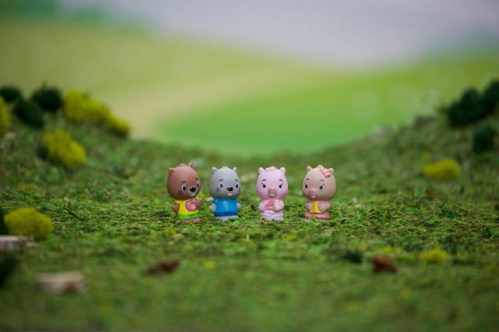 Rodzina bobrów Kastor Klorofil 700303F figurki zwierząt dla dzieci