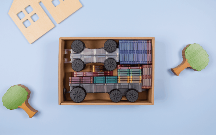 Klocki magnetyczne Pastel Transport Pack 50 el. Connetix P00050-TR