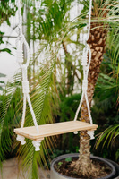 Drewniana huśtawka deska, drążek i koła gimnastyczne 3w1 11908-Small Foot, zabawy w plenerze 