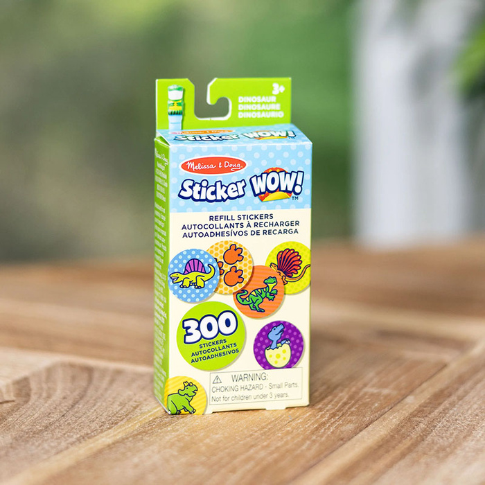 Sticker Wow zestaw naklejek uzupełniających do stempli 300 sztuk Dinozaur 50326 Melissa & Doug