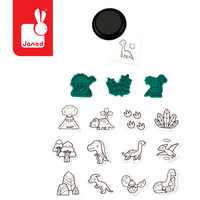 Zestaw kreatywny Stempelki Dinozaury 15 szt. Janod J07721