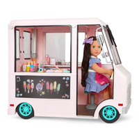 Lodziarnia na kółkach Różowy samochód dla lalek Sweet stop ice cream truck Our Generation BD37363Z