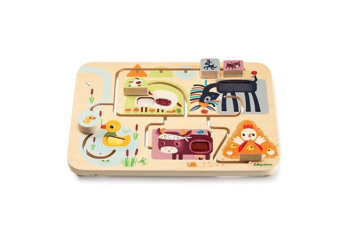 Drewniana tablica labirynt sensoryczny Farma 83339 Lilliputiens