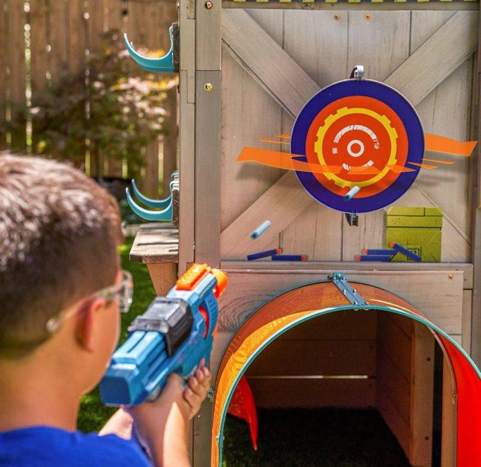 Drewniany plac zabaw Forteca Nerf Scout Defense Post P280123E-KidKraft, zabawy w plenerze