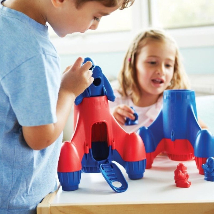 Rakieta niebiesko czerwona Wyprawa na Marsa GTRKTR1040- Green Toys, zabawka dla dzieci