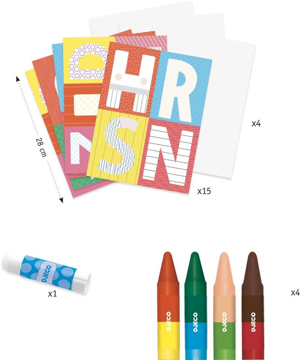 Zestaw kreatywny Świat literek Djeco DJ08998 zabawy edukacyjne