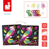 Zestaw kreatywny Przeplatanka 3D String art Zwierzęta dżungli 300 elementów Janod J07970