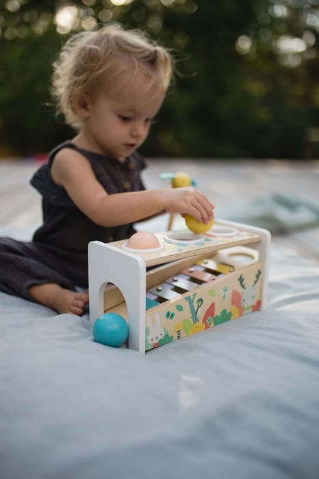 Drewniane cymbałki z kulodromem Pure, Janod J05155