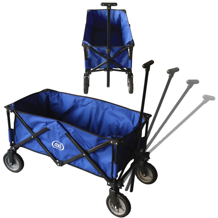 Składany Wózek turystyczny plażowy AXI A031.191.03 z regulowaną rączka Udźwig do 80 kg do transportu rzeczy i zabawek