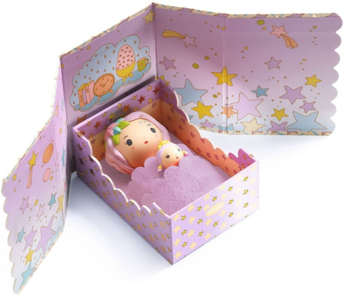 Pokoik Violet w magnetycznym pudełku Tinyly Djeco DJ06965 zestawy do zabawy lalkami