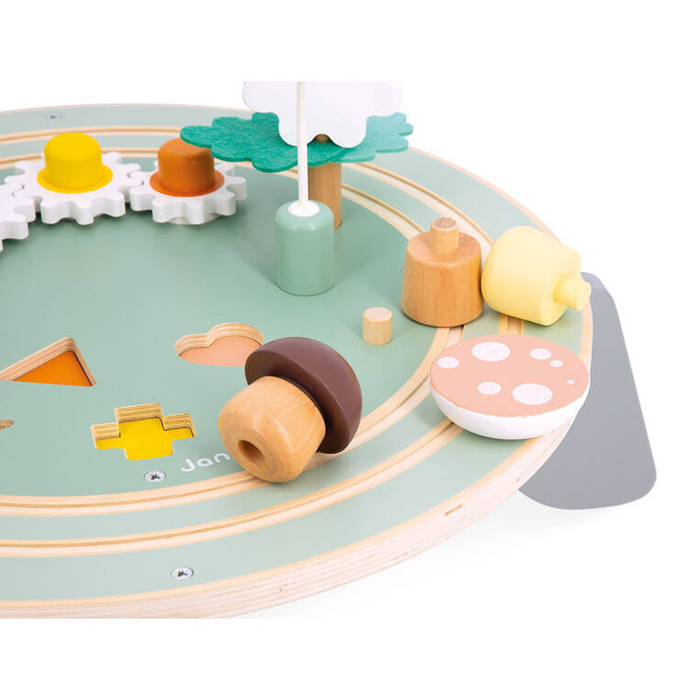 Wielofunkcyjny stolik edukacyjny drewniany z regulacją wysokości Ogród Sweet Cocoon Janod J04045