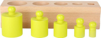 Drewniana układanka logiczna odważniki Montessori 10525-Small Foot, zabawki edukacyjne