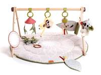 Mata dla niemowląt Tiny Love TL1206806830 z drewnianym stojakiem i funkcjonalnymi zawieszkami Boho Chic