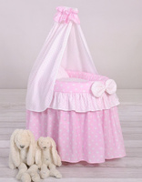 Kosz Mojżesza dla lalek Pink dot 2159553-My Sweet Baby, zabawki dla dziewczynek