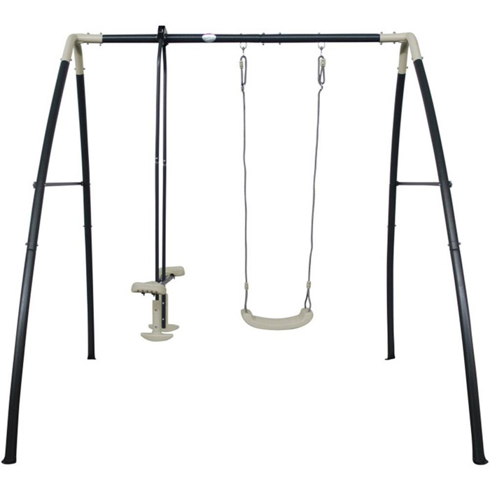 Huśtawki ogrodowe pojedyncza i podwójna dla dzieci AXI A030.245.00 stabline z metalowym stelażem