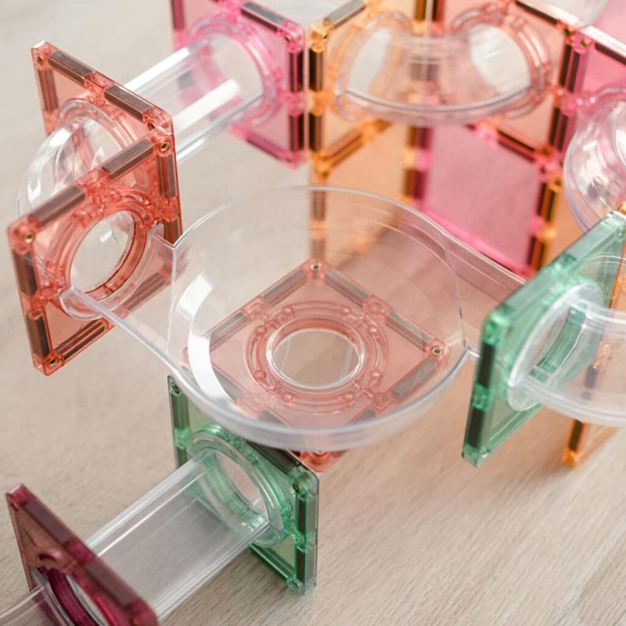 Kulodrom klocki magnetyczne Pastel Ball Run Expansion Pack 80 el Connetix 00080-BR