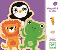 Dżungla - układanka magnetyczna, 24 el., DJ03118-Djeco - magnesy do tablic, magnesy na lodówkę, ...