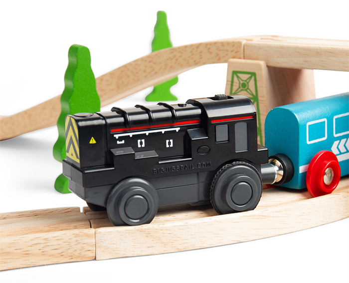 Lokomotywa z napędem spalinowa do kolejki dla dzieci Diesel Shunter Bigjigs Rail BJT311