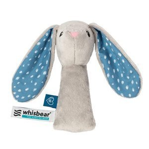 Grzechotka Króliczek - szary whisb21-Whisbear, zabawka dla niemowlaka