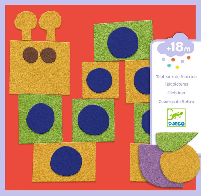 Wyklejanki filcowe Małe stworzenia Djeco DJ00085, zestaw artystyczny