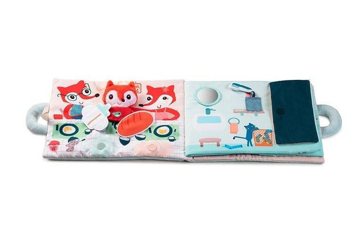 Miła, mięciutka książeczka aktywizująca z uroczą przytulanką „Dzień dobry, mały lisku” 83270-Lilliputiens