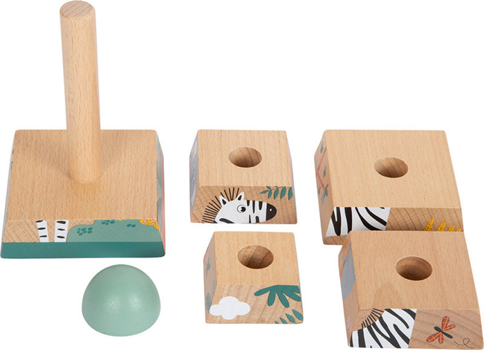 Układanka drewniana dla dzieci wieża na paliku Koala i przyjaciele 12320-SF Small Foot