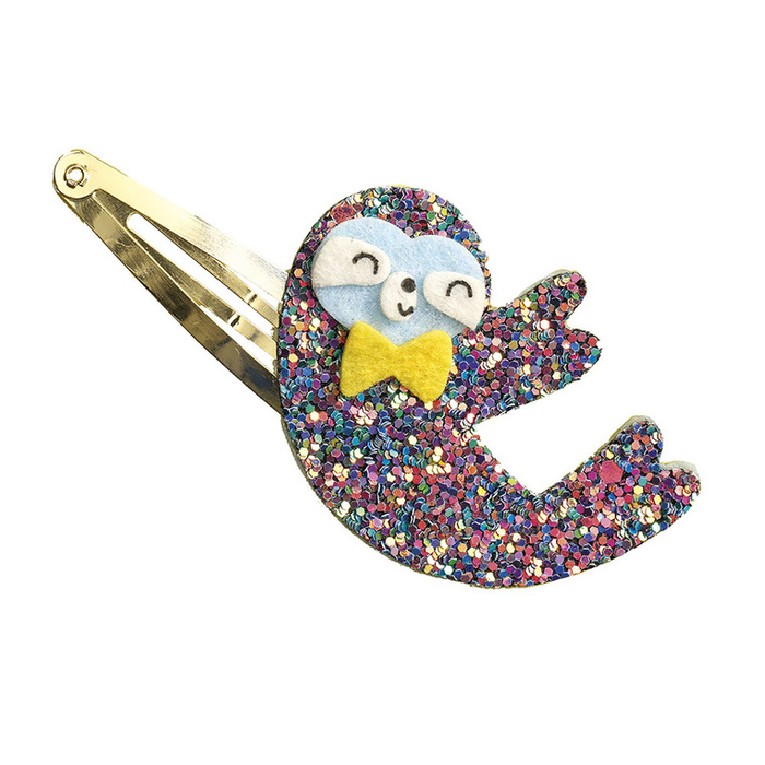 Zestaw kreatywny do tworzenia biżuterii Brokatowe spinki do włosów Egzotyczne zwierzęta Janod J09178