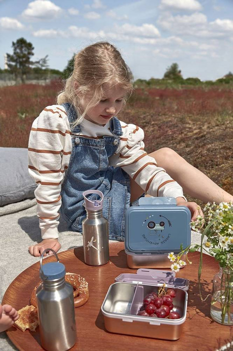 Stalowy Lunchbox Adventure Ważka 1210029332-Lassig, pudełka śniadaniowe dla dzieci