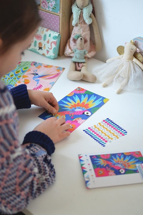 Zestaw artystyczny Czarodziejskie cyrkonie Piękne ptaki, Janod