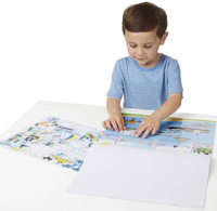 Książeczka z naklejkami wielokrotnego użytku Pojazdy 14199-Melissa & Doug, naklejki dla dzieci