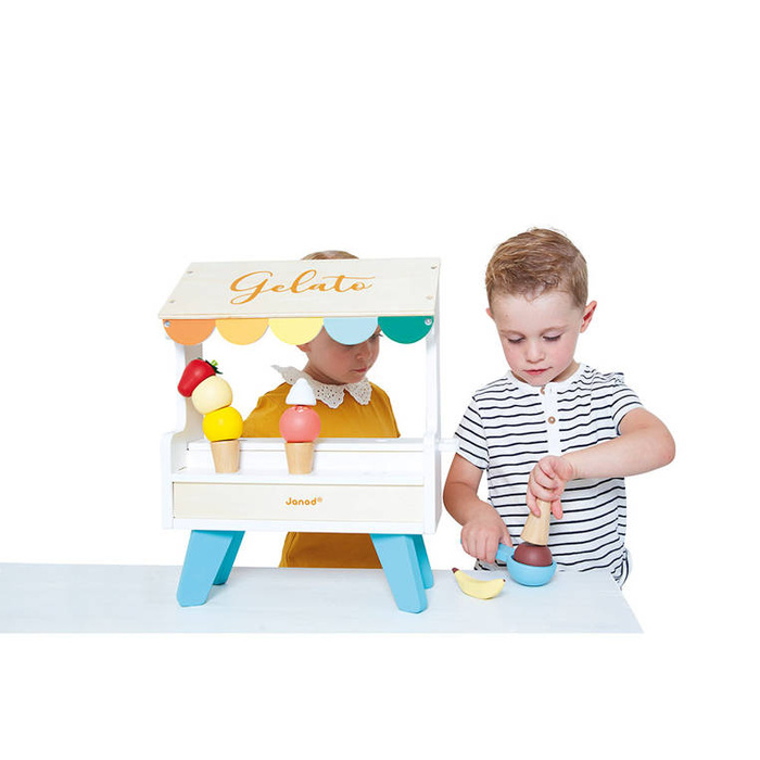 Drewniane stoisko z lodami do zabaw dla dzieci Janod J06558