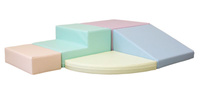 Klocki piankowe IGLU Soft Play Corner Climber pastelowy SET_06_02 domowy plac zabaw