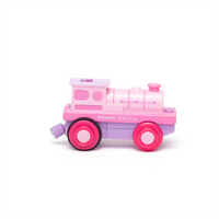 Różowa lokomotywa z napędem Powerful Pink Loco BJT310-Bigjigs Rail, kolejki z napędem 
