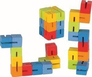 Klocki - kostki na gumce, HS012-goki, klocki drewniane