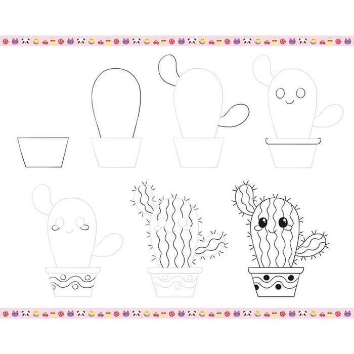 Zestaw kreatywny Rysowanie krok po kroku Modele kawaii 20 rysunków J09156 Janod