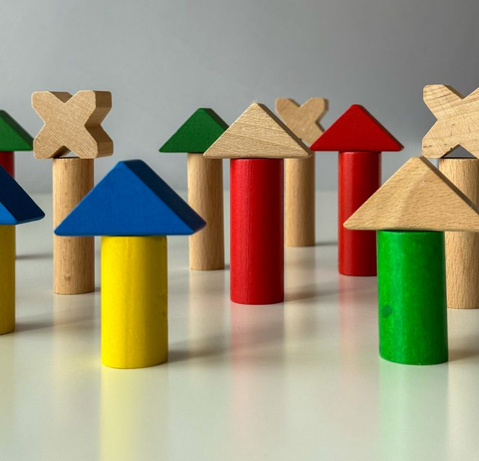 Klocki drewniane zestaw 150 elementów Mumbee 53323